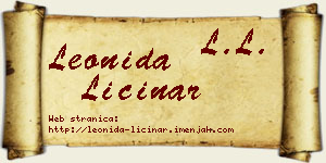 Leonida Ličinar vizit kartica